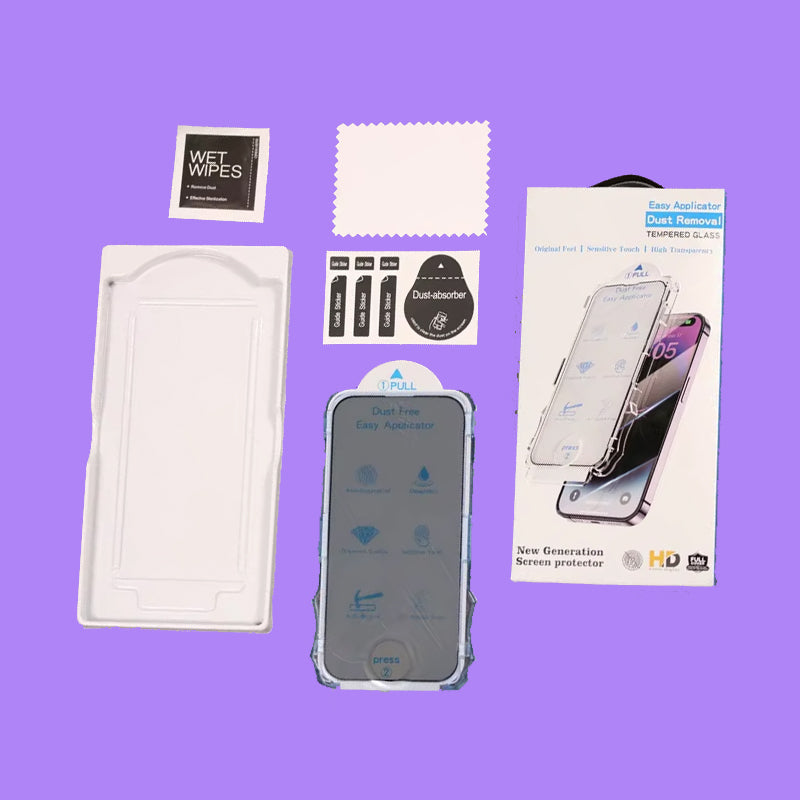 dust-free tempered glass for iPhone